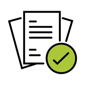 A set of documents with a green checkmark symbolizing validated methodological guidelines.